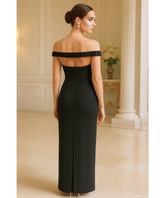 Vestido Longo Festa Ombro a Ombro Tubinho Elegante Casamento | Dora